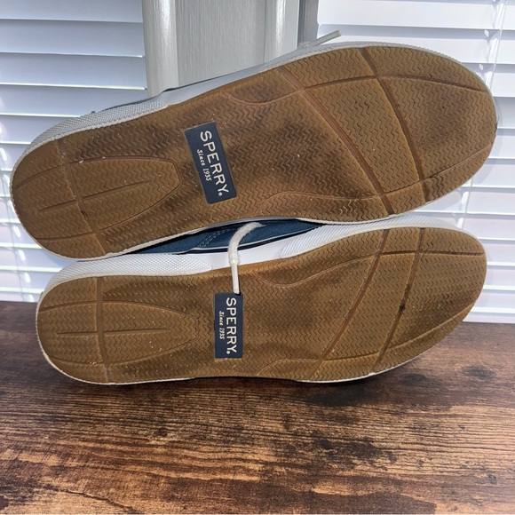 SPERRY Mens Shoes Top Sider Size 9 Blue Halyard Sneakers Low Top Lace Up Low - Picture 9 of 9